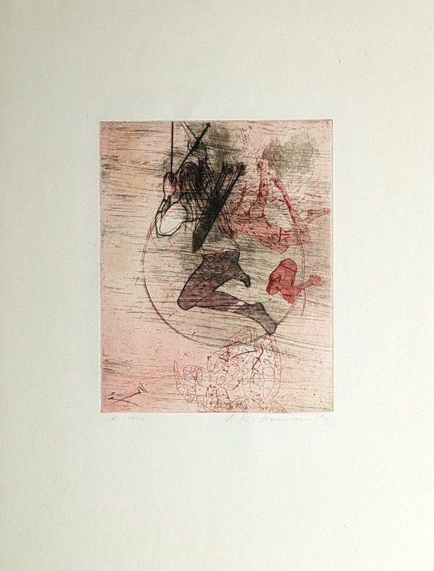 Leiv Warren Donnan, Abstract Composition, Etching, Signed, Num., 1973