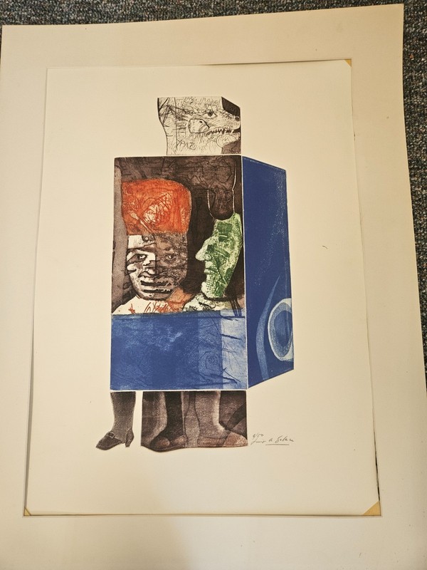 Hand Colored Engraving by Luis Alberto Solari, pencil signed & 6/50, 27 x 20″