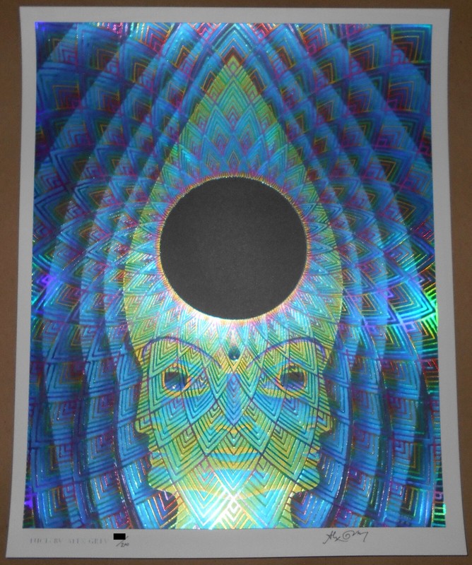 Alex Grey Lucis Embossed Holographic Art Print Signed Numbered /200 TOOL Eclipse gallery