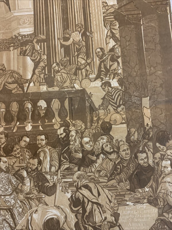 John Baptist Jackson The Wedding Feast at Cana Original Woodcut Print 1742 Rare gallery