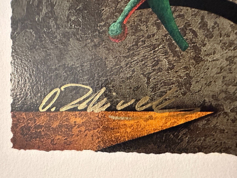 Oleg Zhivetin Silkscreen “Imagine” Signed 21" x 16" Limited Edition 69/195 COA gallery