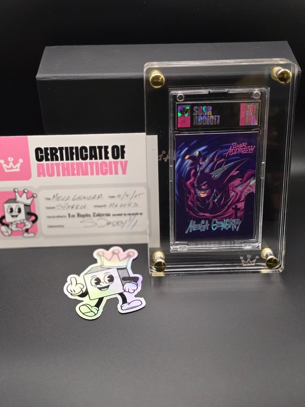 SugrAddictz 1/1 Mega Gengar Sparkle Variant - Comes wth COA and all items.