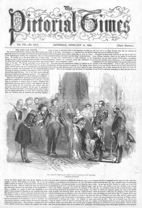 Her Majesty’s Levee at St James’s Palace – Antique Print 1846