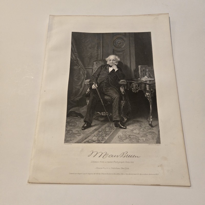 Portrait Of Martin Van Buren Alonzo Chappel c. 1862 Engraving (370)