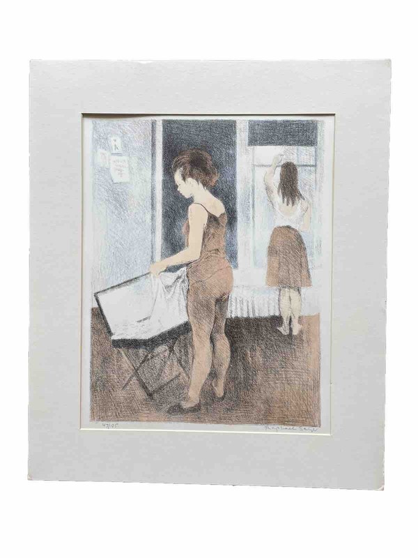 24 x 18 13/4in Raphael Soyer Signed Lithography Ex Collection