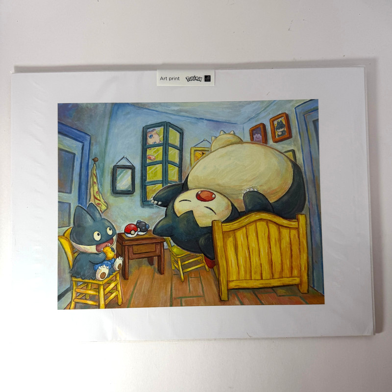 Pokemon Center x Van Gogh Museum Snorlax Art Print 40×30 cm Official New