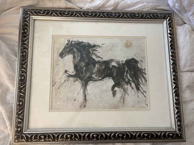 Framed Marta Gottfried Abstract Expressionist Art Print Lepa Zena Dark Horse