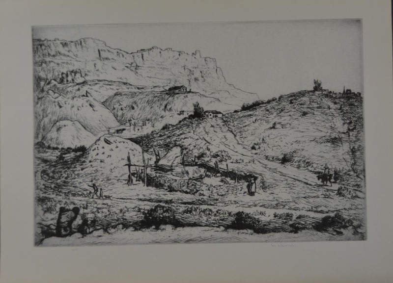 Vintage Mahonri Young 1930’s Art Print Walpi in Sunlight Print Wall Décor