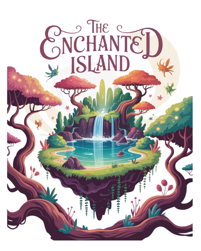 8 1/2 x 11 Enchanted Island Print Wall Art Decor Photo Poster Picture