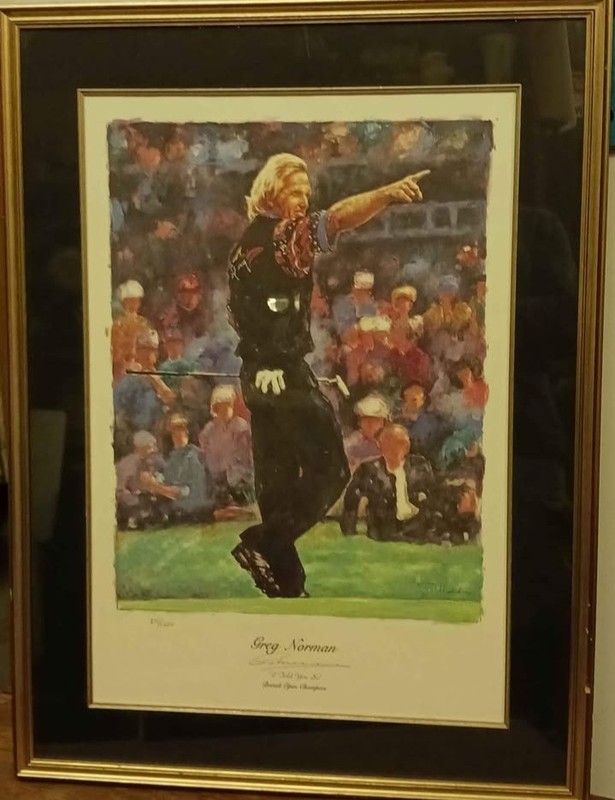 British Open Winner GREG NORMAN » I TOLD YOU SO » Framed & Signed 271/1250