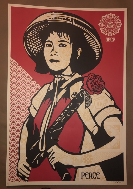 Shepard Fairey “REVOLUTION WOMAN” Offset Art Print 2005 Signed & Numbered RARE!