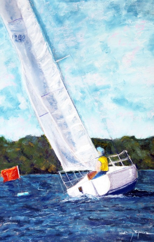 Crossing the Finish Line (15.25 x 10.75) — Giclee Print by Shelley Koopmann