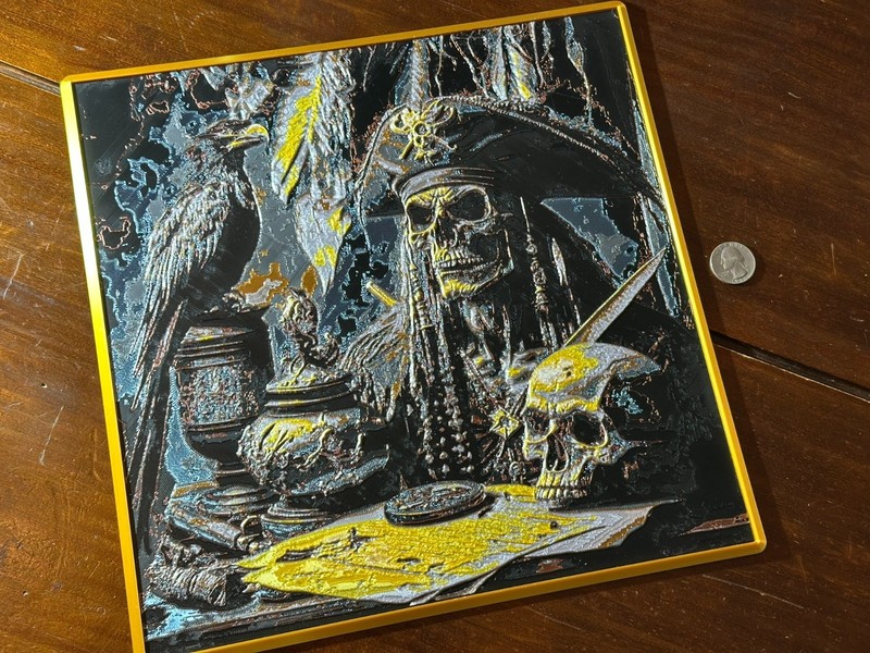 Curse of the Pirate's Lair: A Haunting 3D Image - 12.25 Inch - With Wall Hanger