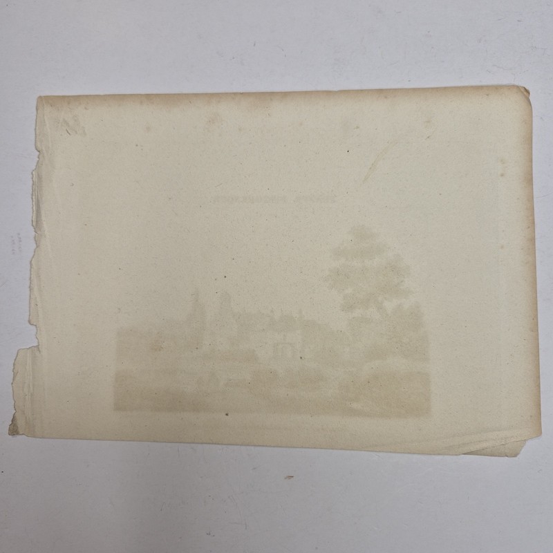 Antique 1835 France Pittoresque Commanderie d'Arville Templar Print gallery