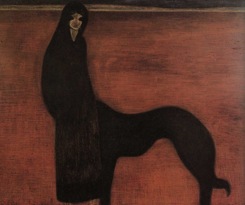 Léon Spilliaert – Young Woman and Dog (1913) – 17″ x 22″ Fine Art Print
