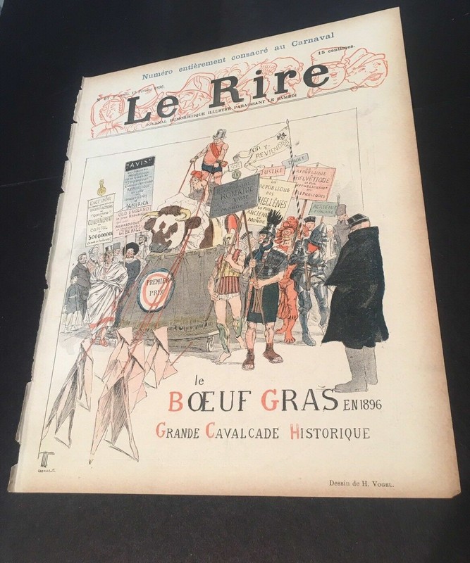 Original LE RIRE French Color Lithograph 1896 Illustrated By Vogel