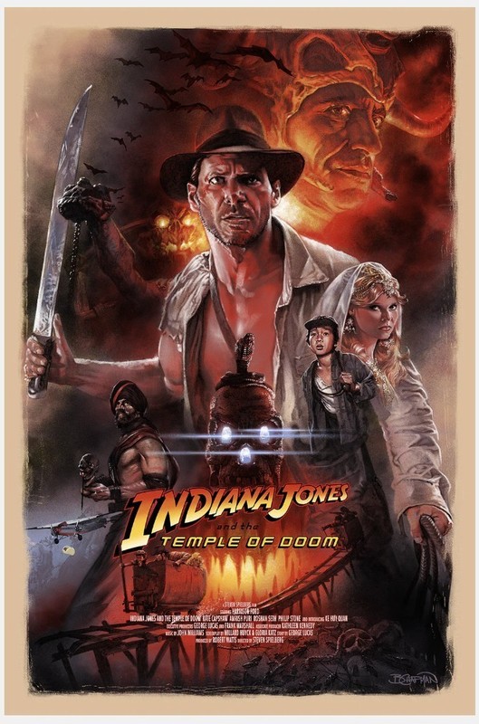 Indiana Jones and the Temple of Doom Movie Poster Giclee Print Art 24×36 Mondo
