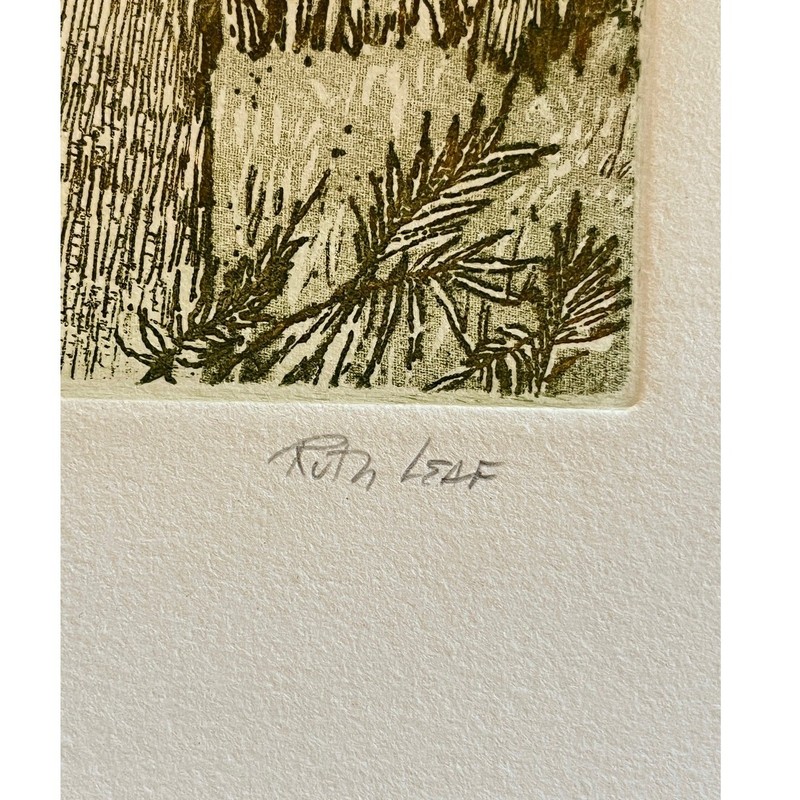 Ruth Leaf Signed Etching "Ballet for 26 Trees" 29x22 Ltd Ed 13/200 BFK Rives Art gallery