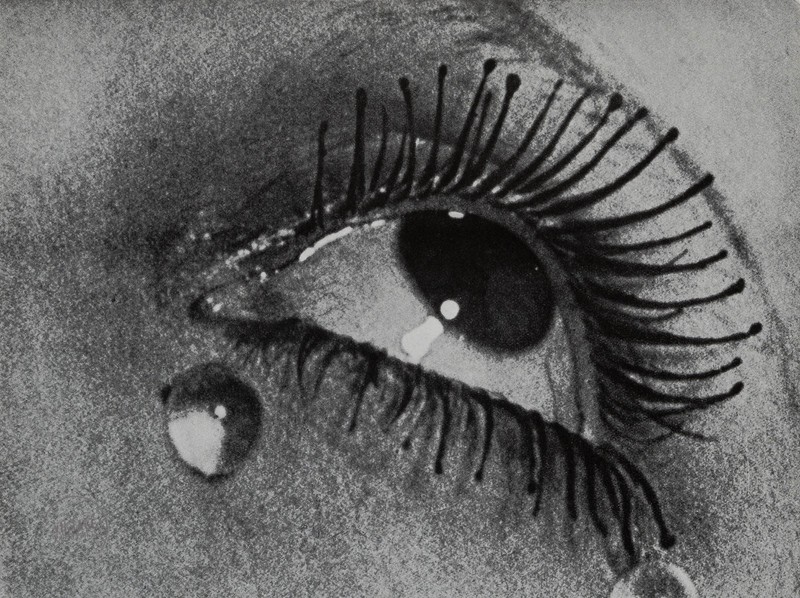 VTG Man Ray Print Eye Tear Close-Up Engraving Lithograph Photo 1920 Mat 12×14