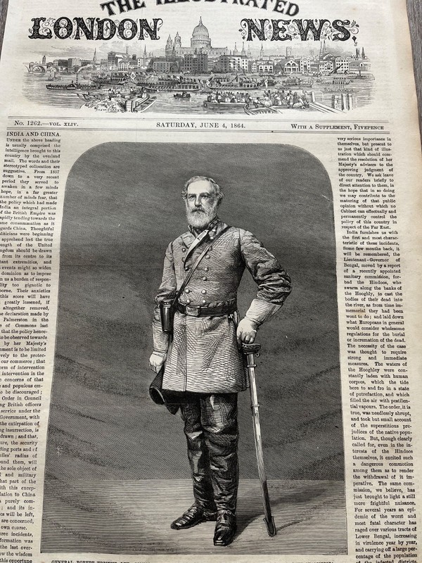 1864 large print - general robert edmund lee - commander in chief confederate gallery