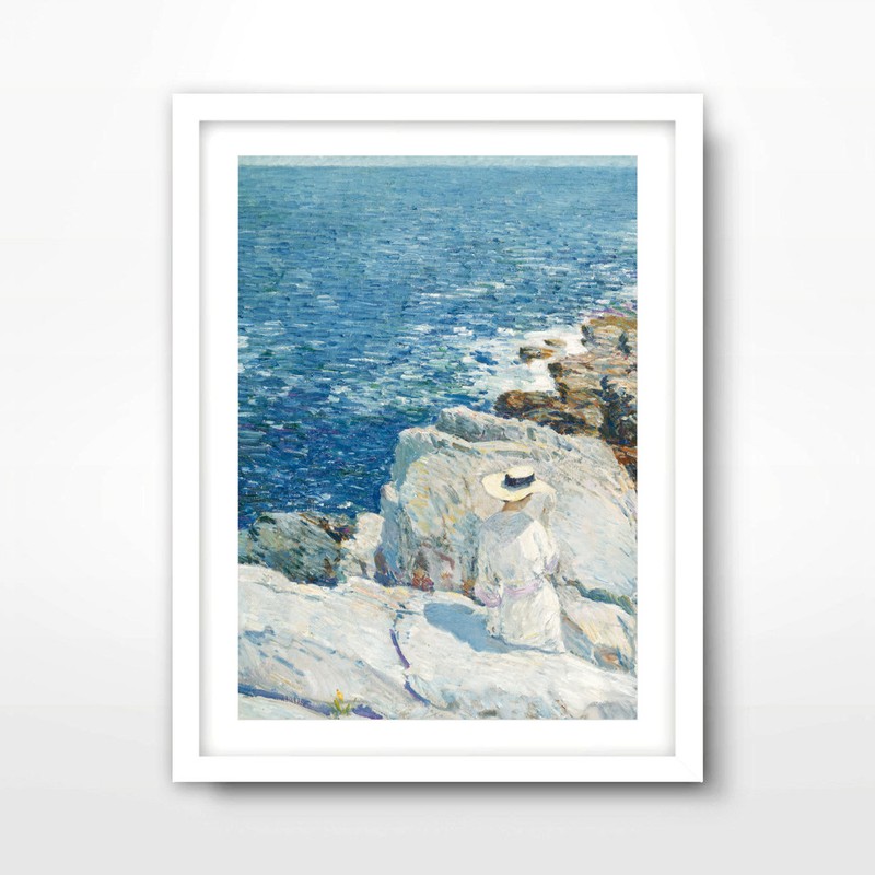 VICTORIAN SEASHORE COAST PAINTING SEASIDE NAUTICAL ART PRINT Decor Wall Beach