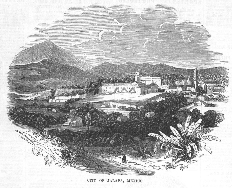 Mexico - City and Harbor of Vera Cruz- City of Jalapa - 1855 Antique Print gallery