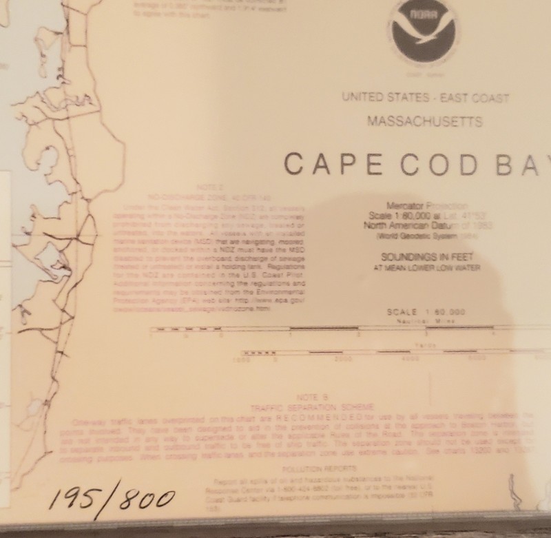 Lighthouses Cape Cod Bay Signed Numbered Print Soundings In Feet ROGER TIRRELL gallery