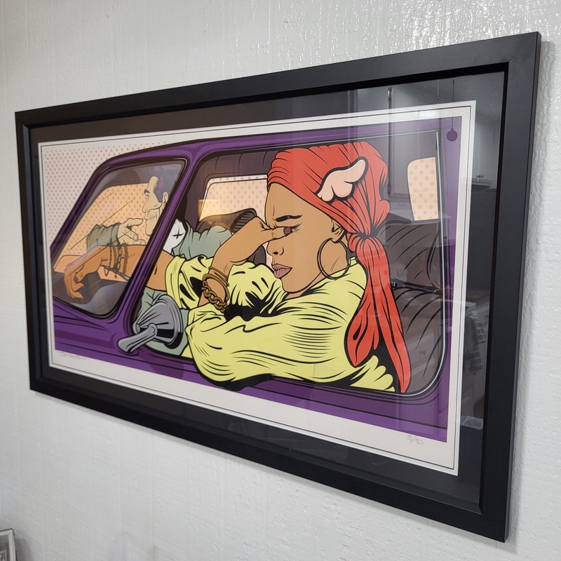 D*Face «Silent Ride» 24 color screenprint 5.5cm x 100cm (21.8” x 39.4”) #88/150