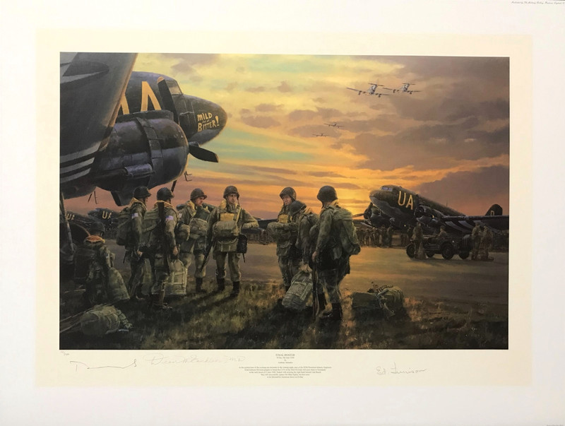 Final Roster by Anthony Saunders art print autographed by WW2 D-Day veterans gallery