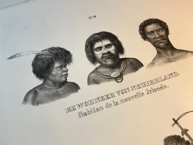 Antiquarian Lithographs - Papus von New Guinea - Lot of 2 - 1836 gallery