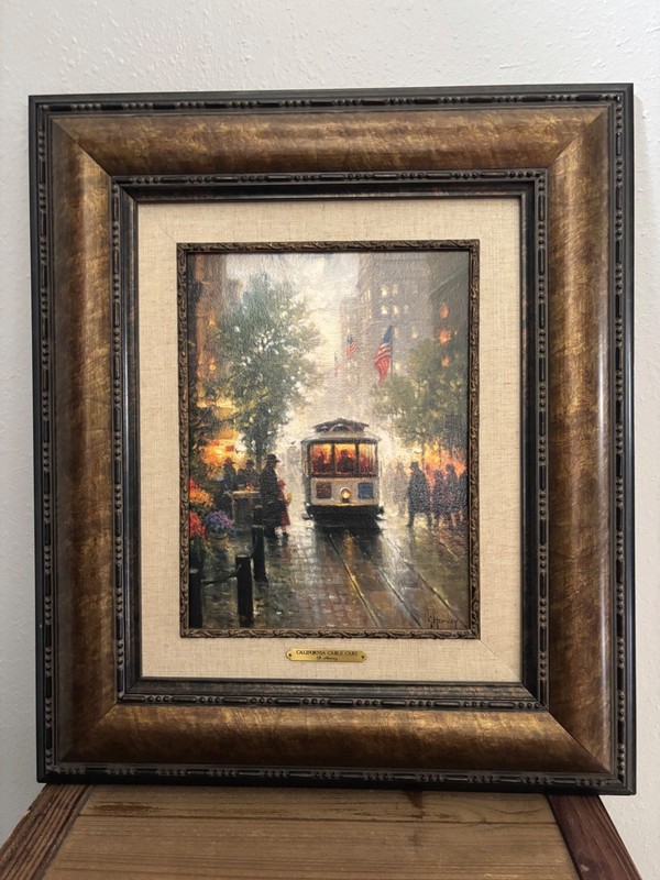 California Cable Cars by G. Harvey Framed 21.5inx18.5in 709/950 w/COA