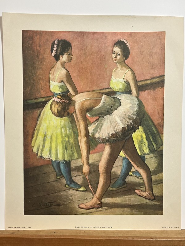 C. Ventage "Ballerinas in Dressing Room" Print - Penn Prints of New York 