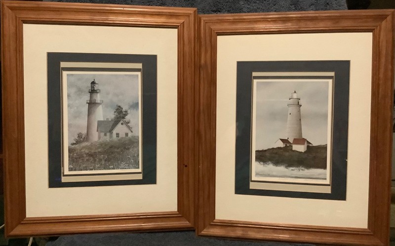 David Knowlton Signed & Numbered Lighthouse Prints Boston Light, Storms Clearing