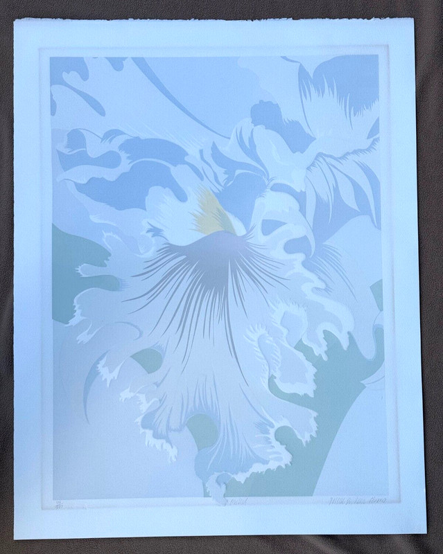 DENISE HARRIS ORCHID ORCHIDS INTAGLIO ETCHING HAND SIGNED IN PENCIL FLOWERS ART gallery