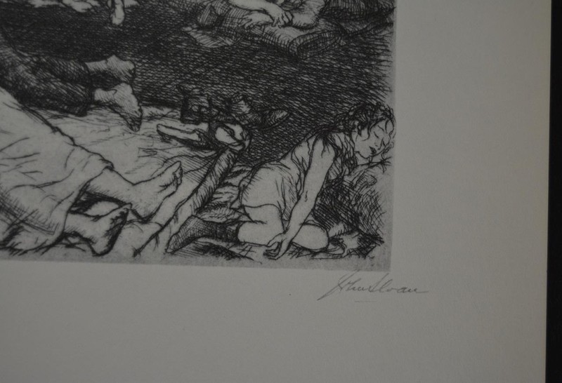 Vintage 1930's Art Print John Sloan Roof Summer Nights Wall Décor History gallery