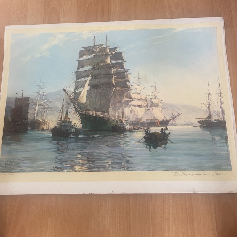 Montague Dawson Thermopylae Leaving Foochow Maritime Print Frost & Reed 1962