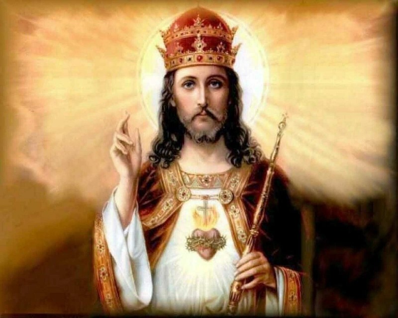 Catholic print CHRIST THE KING 11"X14" GLOSSY POSTER PRINT gallery
