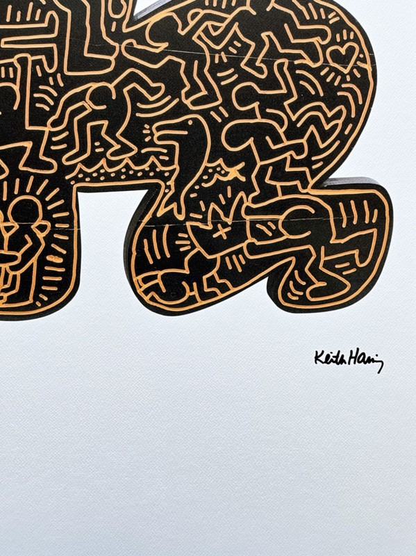 KEITH HARING - Black baby - signed, numbered edition 136/150, 50x70 cm gallery