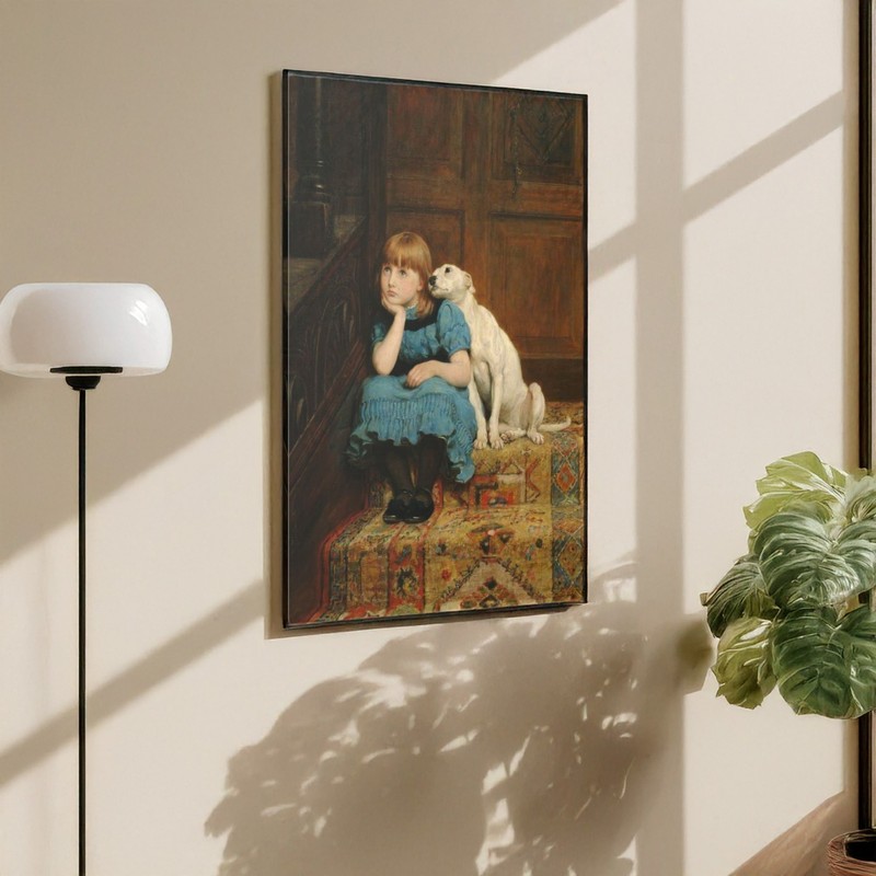 Briton Riviere Sympathy Print, Gifts for Dog Lovers Canvas Wall Art gallery
