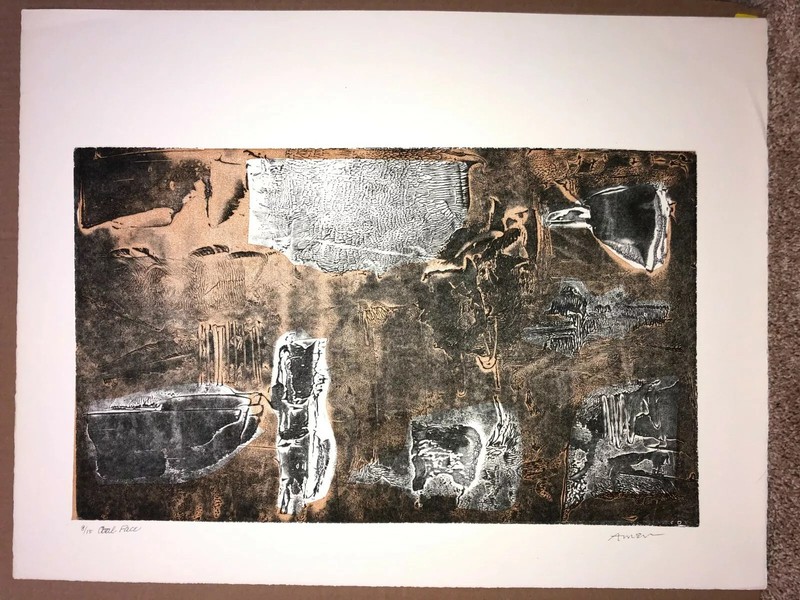 Irving Amen Signed Print "Coal Face" numbered 8/15