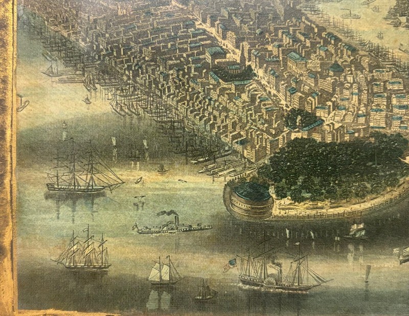 Antique Charles Magnus NEW YORK BROOKLYN WILLIAMSBURG Birds Eye View Lithograph gallery