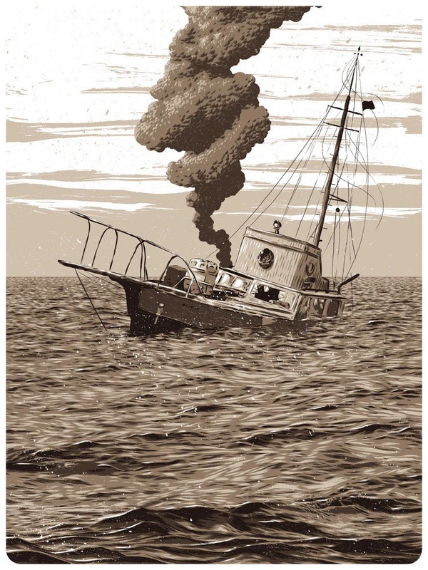 Jaws The Orca Screen Print Movie Poster Ltd Edition x/60 Mondo MINT