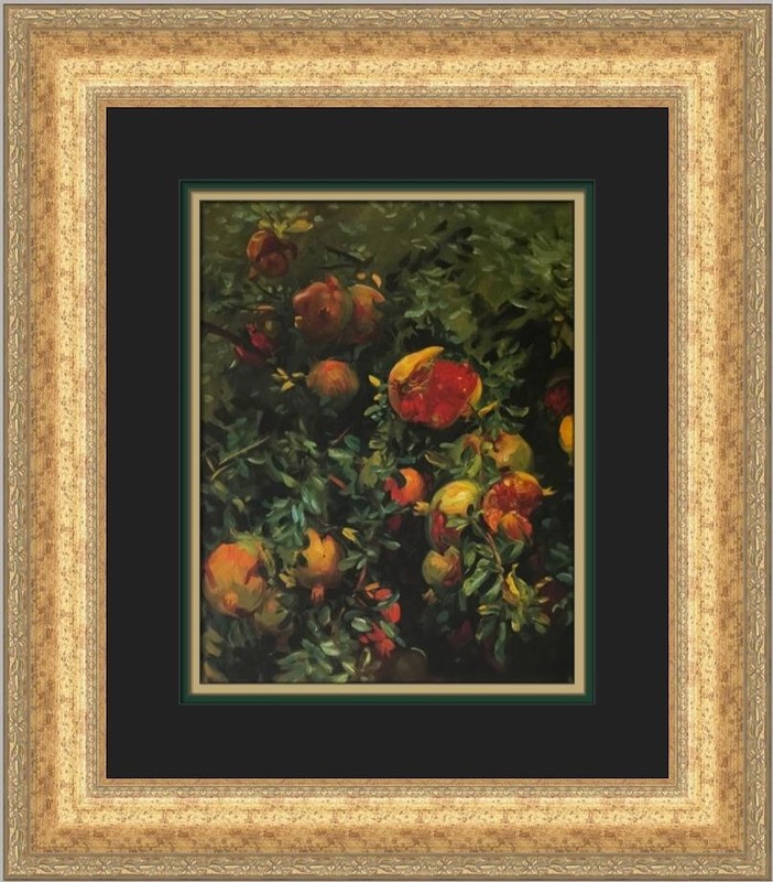 John Singer Sargent Pomegranates Custom Framed Print