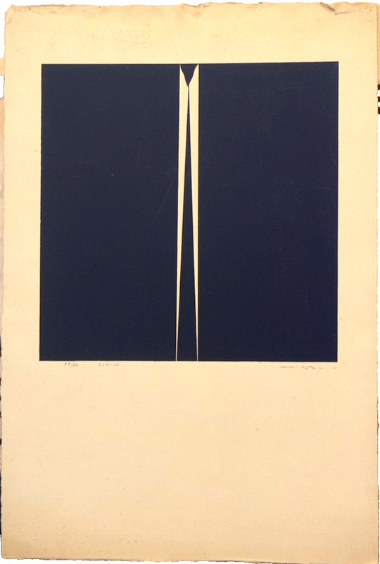 22 1/4 x 15 Lithograph-C. 1950s/60s-Hans Hartung-(1904-1989)Pencil Signed