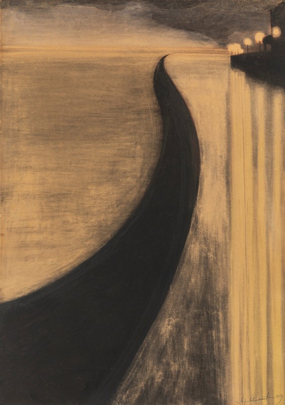 Leon Spilliaert: Digue et lumieres d’Ostende Archival Quality Fine Art Print