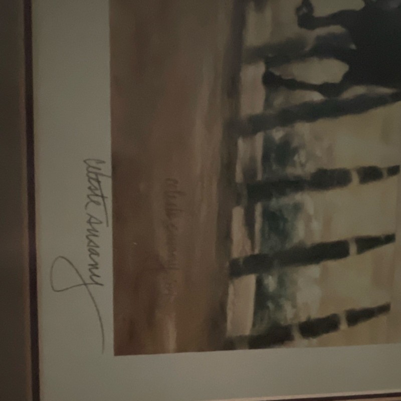 Celeste Susany Signed numbered Litho.“The Challenge”Horse Racing Art Landscape gallery