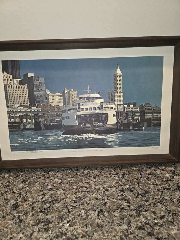 Byron Birdsall Signed Limited Edition Print Outward Bound Elliott Bay 247/500