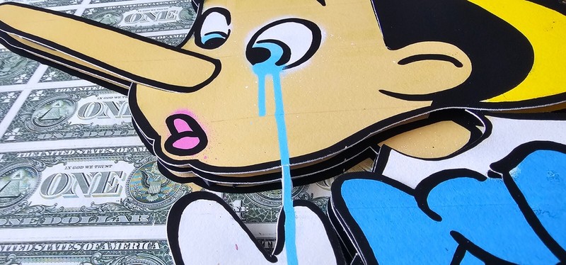 Ben Allen Pinocchio 3D Hand signed Urban Pop Art UK 3-D Graffiti Artist 2/24 gallery
