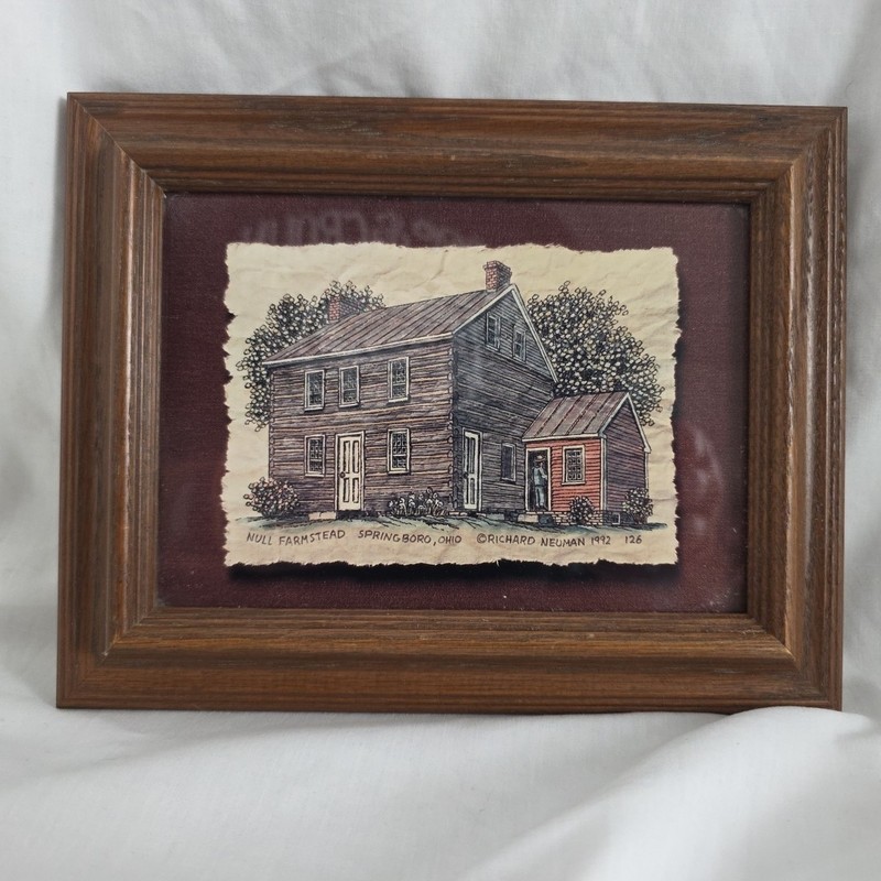 Signed 1992 Framed Print By Richard Neuman «From Something Old» # 53/126. 9″X7″
