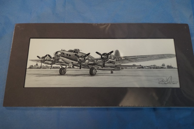 3 Doug Kinsley Matted Lithograph Aviation Illustrations B-17, P38, F4U Corisair gallery